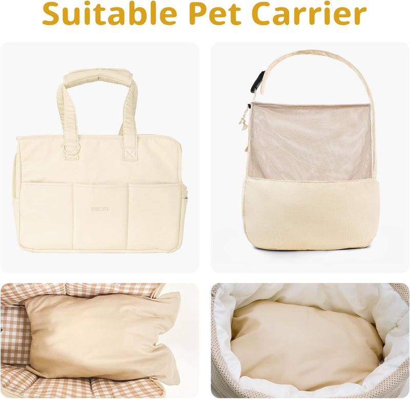 ONECUTE Dog Pillow - Soft Neck Pillow for Dogs, Washable Dog Pillow for Better Sleep, Reduces Anxiety, Gift for Small Dogs and Cats(Beige) - Image 5